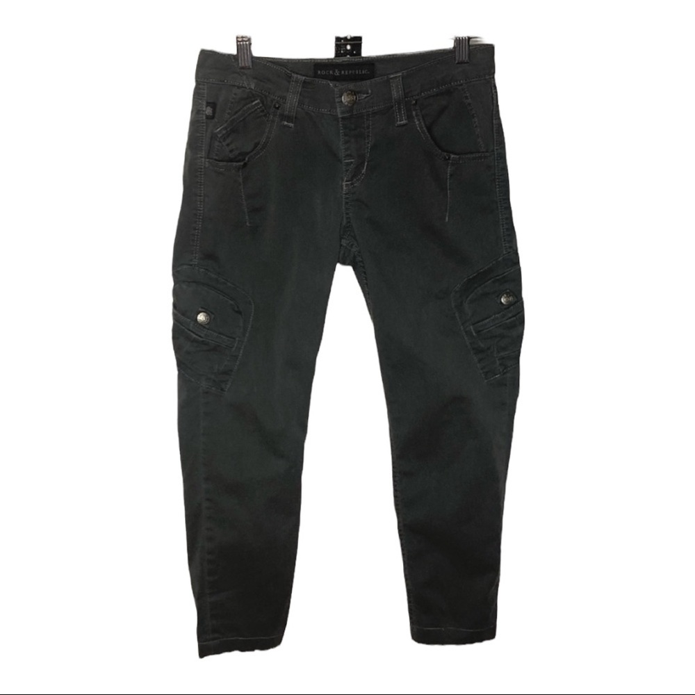 Rock & Republic Gray Capris Sz 2
